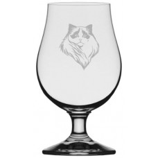 Cat Themed Crystal Iona Beer Glass