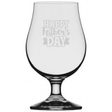 Happy Father's Day Glencairn Crystal Iona Beer Glass