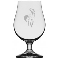 Horse Themed Crystal Iona Beer Glass