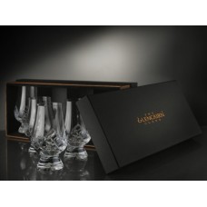 Glencairn Whisky Glass Deluxe Velvet Gift Box w/ 4 Cut Glencairn Glasses