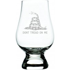 Don't Tread On Me Quote Etched Glencairn Crystal Whisky Glass