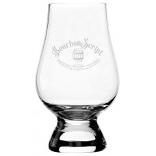 Bourbon Script Glencairn Whisky Glass