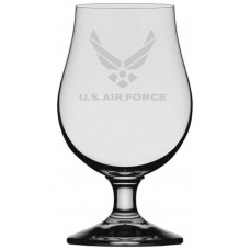 Air Force Military Themed Etched Glencairn Crystal Iona Beer Glass