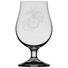 Marines Military Themed Etched Glencairn Crystal Iona Beer Glass